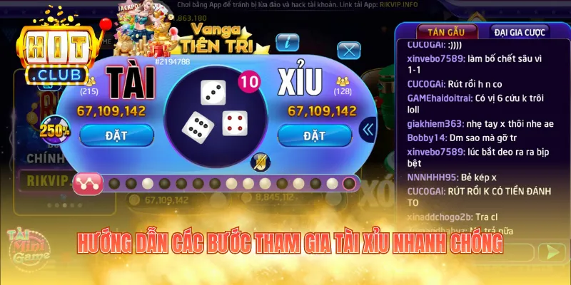 Hướng dẫn các bước tham gia tài xỉu nhanh chóng